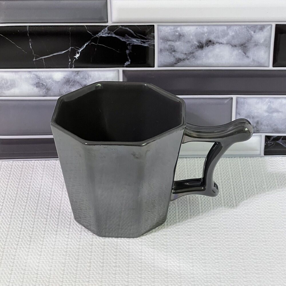 Starbucks Reactive Glaze Ceramic Coffee Mug 14 Fl Oz Gray Shimmery